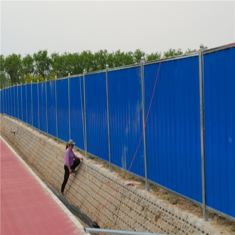 北京组装围挡板-蓝色彩钢围挡安装公司